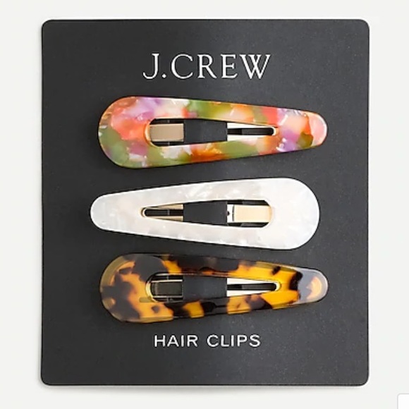 J. Crew Tortoise Clip Pack Barrettes. Set of 3. - Picture 6 of 6